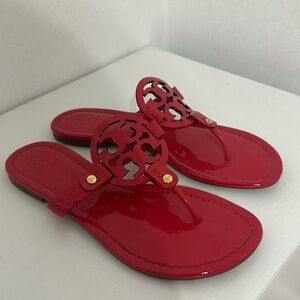 Red tory burch sandals worn only once